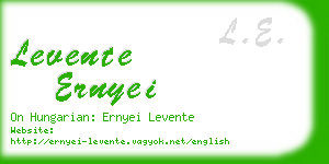 levente ernyei business card